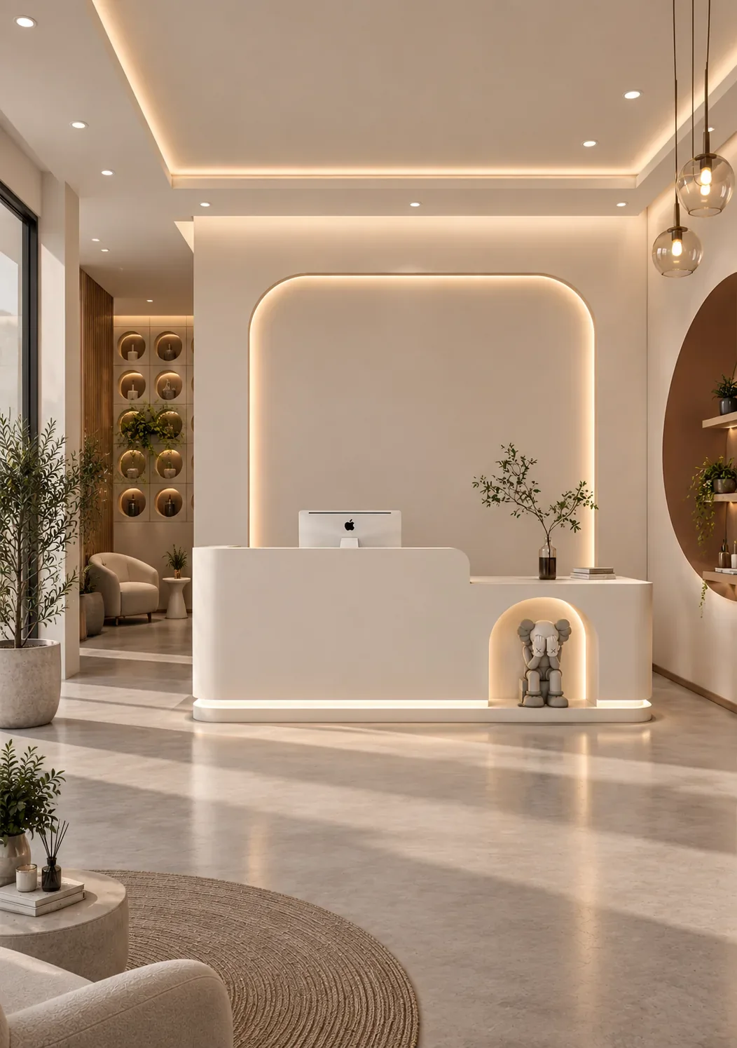 Salon Épaulia — comptoir d'accueil